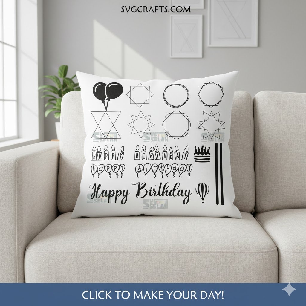 Happy Birthday SVG Bundle | Cricut & Silhouette Files | SVGCrafts - Image 2