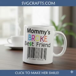 Alternative view of Mommy's Broke Best Friend SVG - Funny Mom Life Digital File