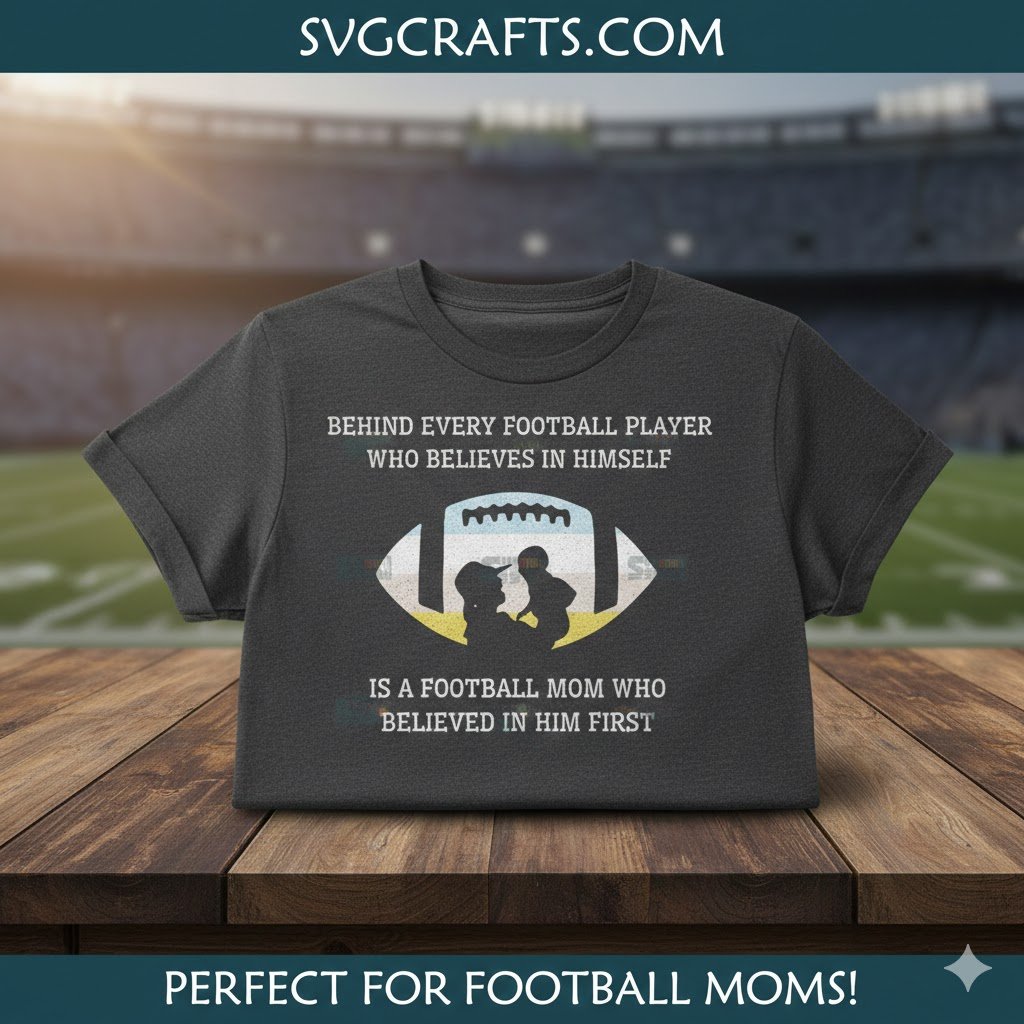 Football Mom SVG | Mother Son Game Day Cut File | SVGCrafts - Image 2