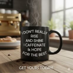 Alternative view of I Don't Really Rise and Shine SVG - Funny Coffee Quote File