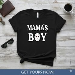 Alternative view of Mama's Boy Jason Mask SVG | Horror Fan Cricut & Silhouette Design
