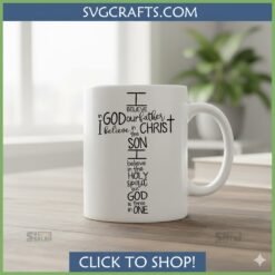 Alternative view of I Believe Christian Cross SVG | Faith & Trinity Design | SVGCrafts
