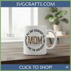 Alternative view of Leopard Print Mom Mode SVG - Everyday All Day Digital Design