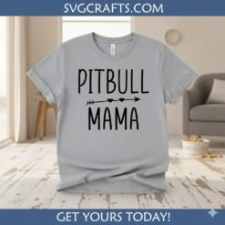 Alternative view of Pitbull Mama SVG & PNG | Dog Mom Cricut Design | SVGCrafts