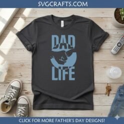 Alternative view of Dad Life SVG File - Father & Child Handholding Design | SVGcrafts