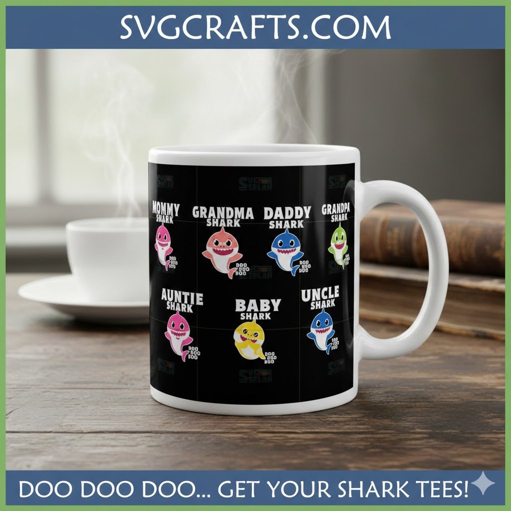 Baby Shark Family SVG Bundle - Cricut & Silhouette Files - Image 2