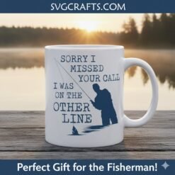 Alternative view of Funny Fishing On The Other Line SVG | Cricut & Silhouette File