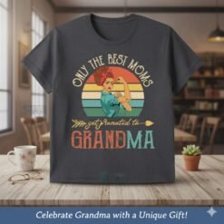 Alternative view of Promoted to Grandma SVG | Retro Best Mom Gift File SVGCrafts