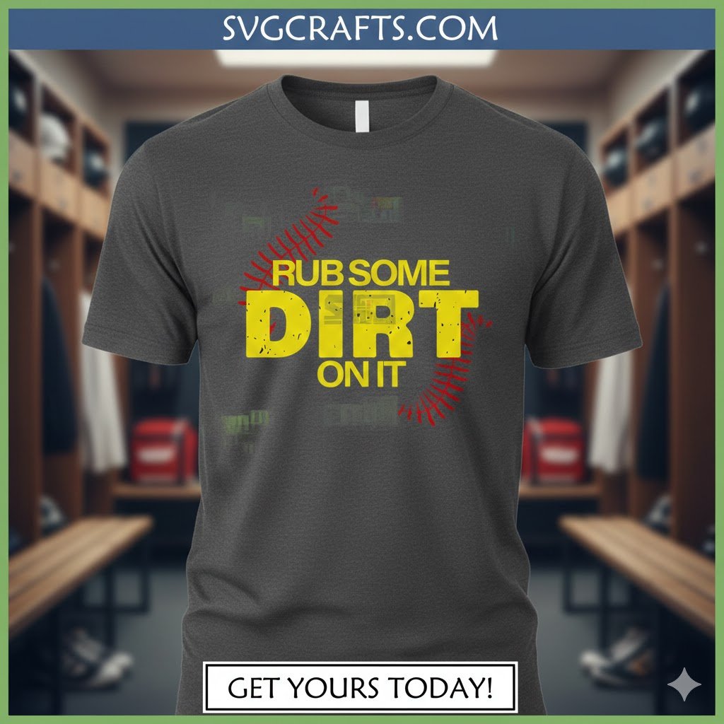 Rub Some Dirt On It SVG | Baseball & Softball Quote Design - Image 2