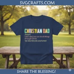 Alternative view of Christian Dad SVG | Funny Faith-Based Father's Day Design
