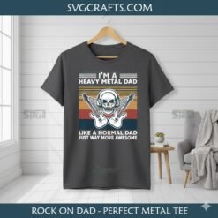 Alternative view of Heavy Metal Dad SVG | Awesome Rocker Design for Cricut & Sublimation