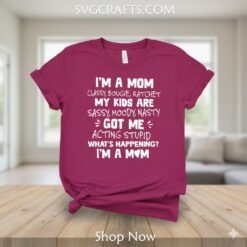 Alternative view of Funny Mom Life SVG - Classy, Bougie, Ratchet Mom Design