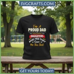 Alternative view of Proud Dad Daughters SVG Shirt Design | Father's Day Gift - SVGCrafts