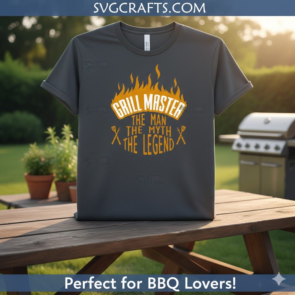 Grill Master SVG - The Man The Myth The Legend BBQ Design - Image 2