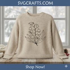 Alternative view of Lily of the Valley SVG | May Birth Flower | Floral Cut File