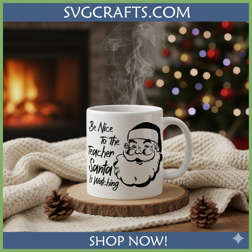 Funny Santa Teacher SVG - Christmas Gift for Educators - Image 2