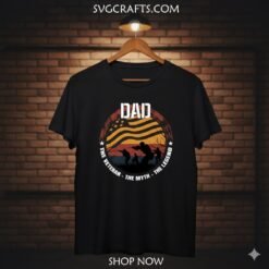 Alternative view of Patriotic Dad Veteran SVG - The Myth The Legend | SVGCrafts