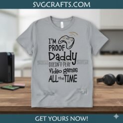 Alternative view of Funny Gamer Dad SVG | Father's Day Gaming T-shirt Design