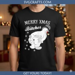 Alternative view of Funny Snowman Mooning Christmas SVG | Naughty Holiday Design
