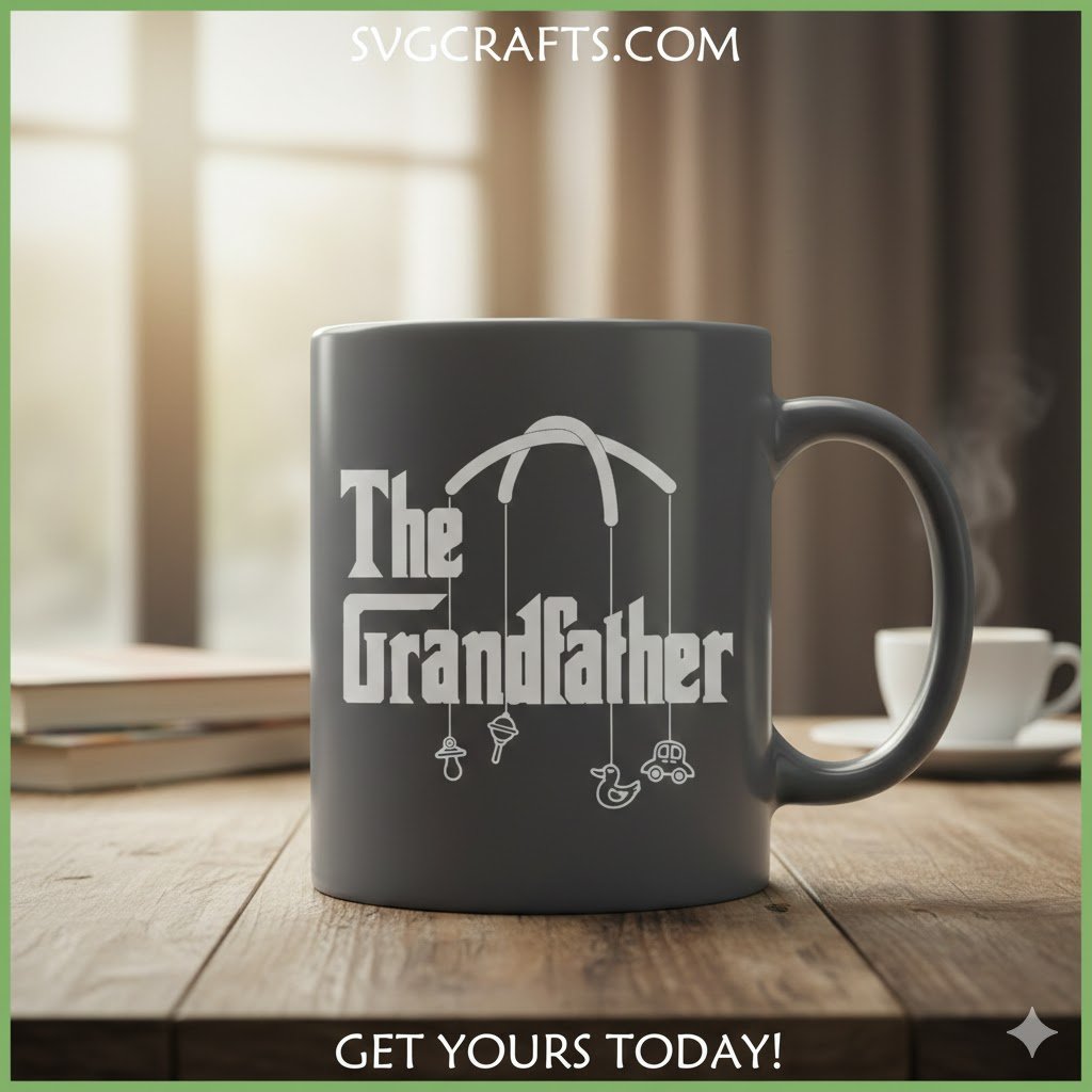 Funny The Grandfather SVG - New Grandpa Gift for Cricut - Image 2