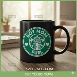 Alternative view of Boy Mom Fuel SVG - Starbucks Parody Digital Cut File | SVGCrafts