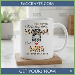 Alternative view of Mom Nana Messy Bun SVG | God Gifted Two Titles | SVGCrafts