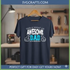 Alternative view of Awesome Dad SVG Design - Father's Day Gift & Cricut File