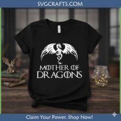 Alternative view of Mother of Dragons SVG | Game of Thrones Dragon Design - SVGCrafts