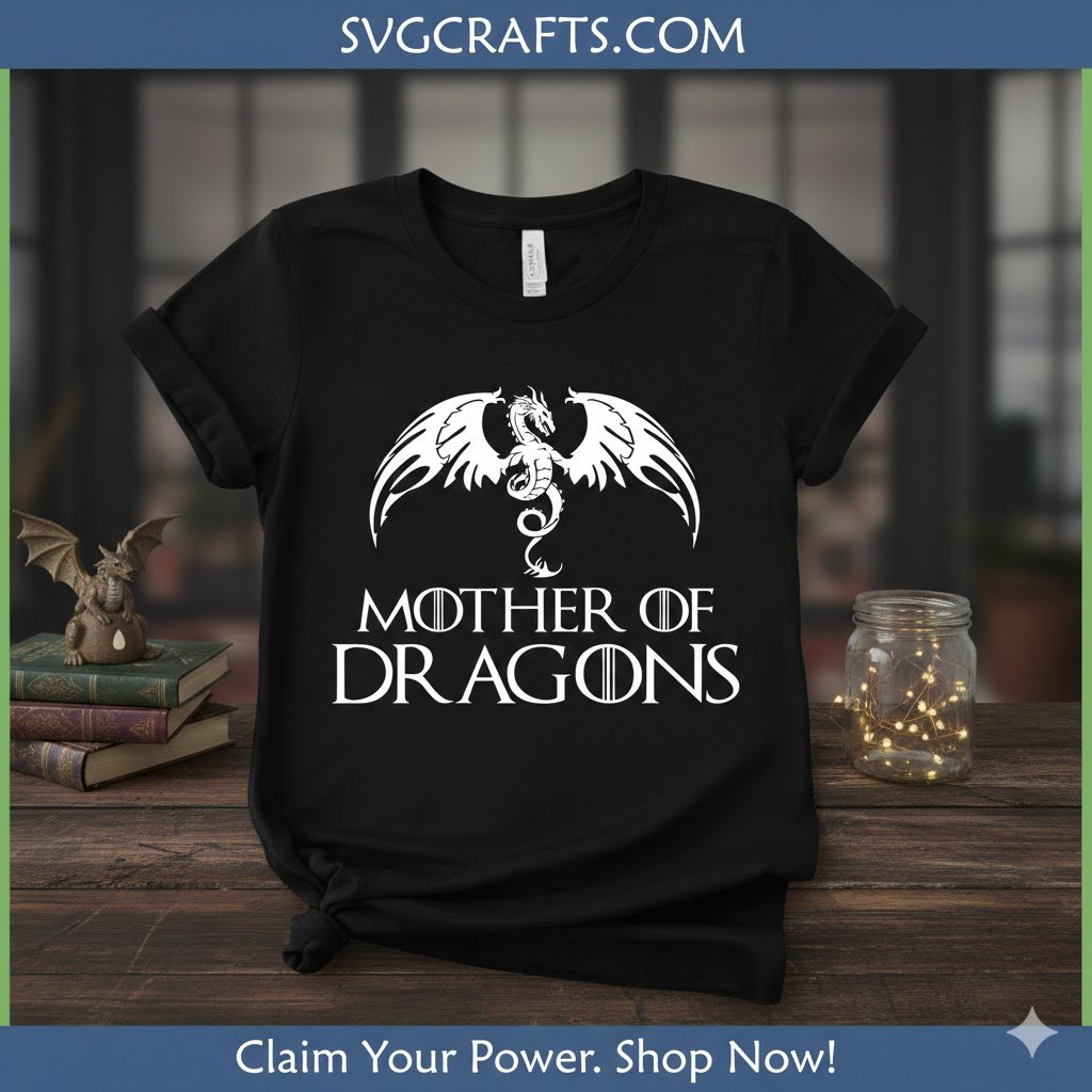 Mother of Dragons SVG | Game of Thrones Dragon Design - SVGCrafts - Image 2