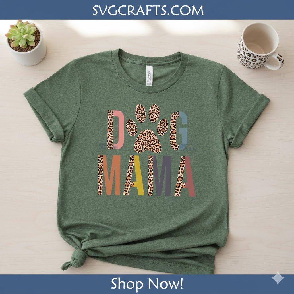 Leopard Print Dog Mama SVG | Cricut & Sublimation File - Image 2