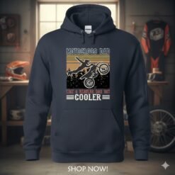 Alternative view of Motocross Dad SVG - 'Cooler Dad' Dirt Bike Design for Cricut