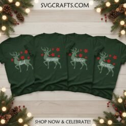 Alternative view of Family Christmas Reindeer SVG Bundle - Dad Mama Sister Brother