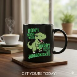Alternative view of Funny Daddy Saurus SVG Jurasskicked - T-Rex Dad Design