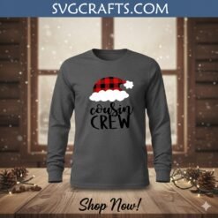 Alternative view of Cousin Crew Christmas SVG | Buffalo Plaid Family Holiday Design