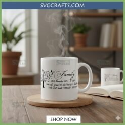 Alternative view of Family Tree Quote SVG | Meaningful Family Roots Design