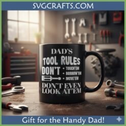 Alternative view of Dad's Tool Rules SVG - Funny Handyman Design for Cricut | SVGCrafts