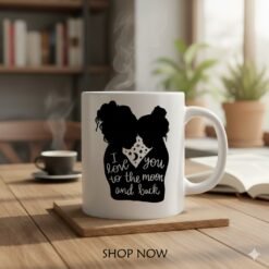 Alternative view of I Love You to the Moon and Back SVG | Cricut & Silhouette File