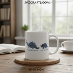 Alternative view of Mamasaurus Babysaurus SVG & PNG | Dinosaur Mom Baby Design