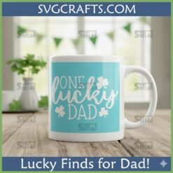 Alternative view of One Lucky Dad SVG | St. Patrick's Day & Father's Day Craft File