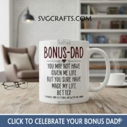 Alternative view of Bonus Dad SVG - Heartfelt Gift for Stepdad | SVGcrafts