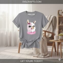 Alternative view of Mama Llama SVG & PNG - Cute Mother's Day Llama Design