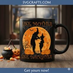 Alternative view of Like Mother Like Daughter Halloween SVG - Witch Family