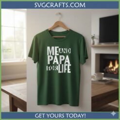 Alternative view of Me and Papa For Life SVG - Heartfelt Dad & Grandpa Gift