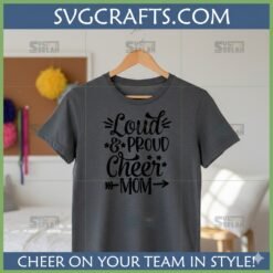 Alternative view of Loud & Proud Cheer Mom SVG | Cricut & Silhouette Files