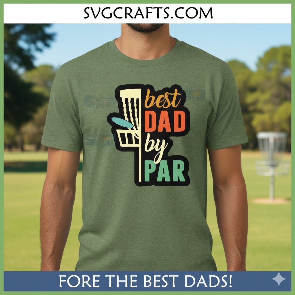Best Dad By Par Disc Golf SVG - Funny Father's Day Cricut Design - Image 2