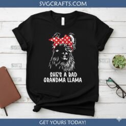 Alternative view of Funny Grandma Llama SVG | Bad Grandma Cricut Design - SVGCrafts