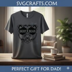 Alternative view of Daddy Bear SVG | Cool Dad Cut File for Cricut & Sublimation