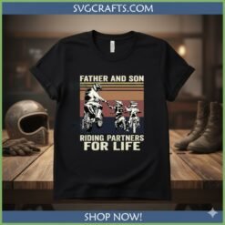 Alternative view of Father Son Motocross SVG | Riding Partners For Life Design