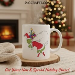 Alternative view of Grinch Christmas SVG | Funny Santa Grinch with Gifts - SVGcrafts