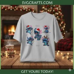 Alternative view of Stitch Christmas SVG Bundle Cute Disney Holiday Craft Files